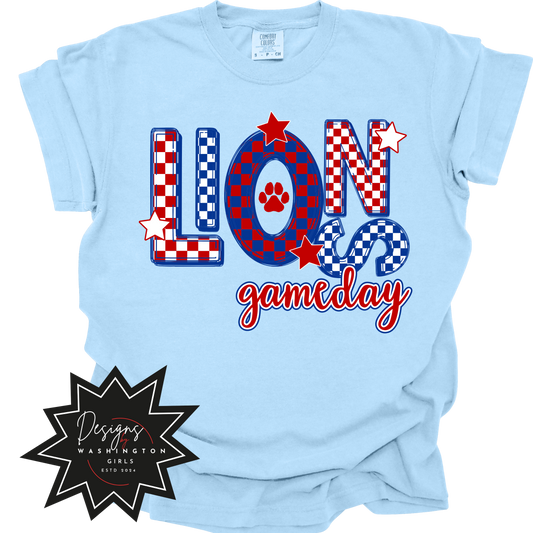 Lions Game Day Checkered Spirit