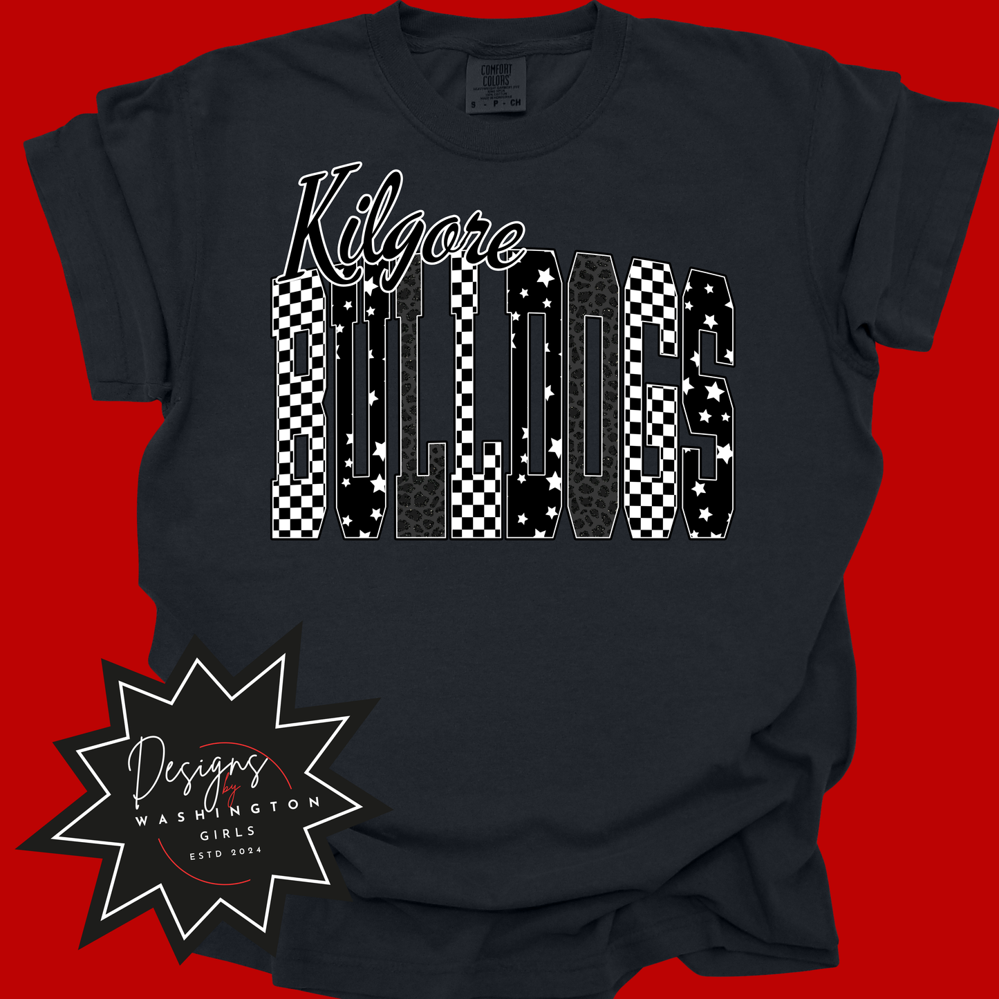 Kilgore Bulldogs retro checkered