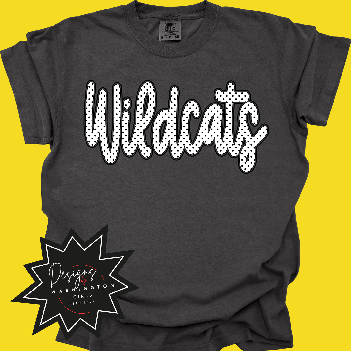 Wildcats Black & White Polka Dots